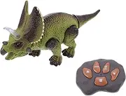 HONMEET 1 Set Electric Walking Triceratops for Remote Control Dinosaur Model with Lights and Sounds Safe Plaything Addition to Collection