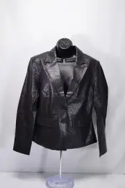 NWT River Island London Black Hyper Herritage Jacket Size 16