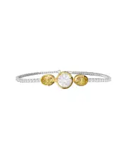 18K Vermeil 4.02 ct. tw. Lab-Grown Diamond & Gemstone Bangle Bracelet