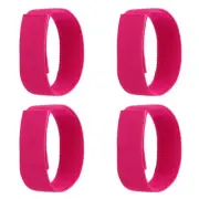 Boot Straps, 14" Boot Elastic Ankle Strap Bands Hook and Loop (4 Pack, Rose Red)