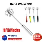 Semi Automatic Egg Wisk Hand Push Egg Beater Stainless Steel Blender Mixer New