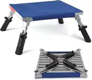 PR1ME Safety RV Steps, 19" x 14.5" Extra Large RV Step Stool with Glow, Camper Step Stool, Non-Slip Folding Step Stool and Ladder for RV, with 100% Polyester Step Rug RV Stair Cover, Up to 600lbs