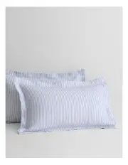 [Sheridan] Abbotson Linen Pillowcase Pair in Blue Mist