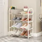 Shoe Cabinet Adjustable Shelf Sturdy 4-tier Rack with Capacity for Entryway