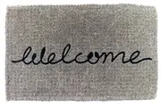 Welcome Grey Cursive 100% Coir Doormat