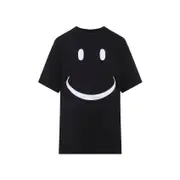 [Moschino] Moschino-Black Cotton Smile T-Shirt-Donna M STAND