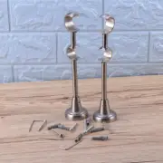 2 PCS Double Curtain Rod Drapery Rod Bracket Towel Rod Hooks Drapery Rod Holders