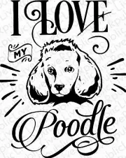 Dogs Stickers, I Love My Dog, 5x5 in