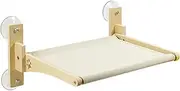 Cat Window Perch, Cordless Foldable Indoor Cat Hammock Bed with Suction Cups and Sturdy Solid Wood Frame 20Kg High Load Space Saving Foldable Window Mounted Cat Seat for Kittens