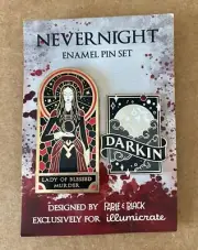 Nevernight 2 Enamel Pins Jay Kristoff Illumicrate Fable and Black