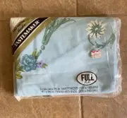 Vtg Sealed NOS Tastemaker Sheraton FULL/DOUBLE FLAT Sheet Blue Floral USA