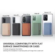 Stick-On Cell Phone Adhesive Pocket Luxury Leather Flip Credit Card Wallet Pouch