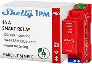 Shelly Pro 1PM | Wi-Fi, LAN & Bluetooth 1 Channel Smart Relay Switch with Power Metering | Home & Facility Automation | Compatible with Alexa & Google | iOS Android App | Remote Appliances Control