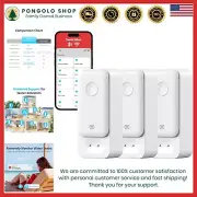 Smart WiFi Water Leak Detector 3-Pack with Adjustable Alerts & Waterproof