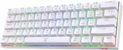 Redragon K630 Dragonborn 60% Wired RGB Gaming Keyboard, 61 Keys Compact Mechanical Keyboard with Tactile Blue Switch, Pro Driver Support, White