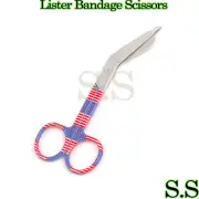 4.5" EMT LISTER BANDAGE SCISSORS SHEARS WITH USA FLAG COLORS