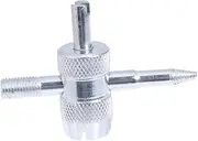 TIDTALEO 4-way Valve Core Tool Set 6 Brass Cores for Cars Trucks Motorcycles Bicycles Air Conditioning