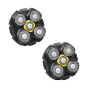 Microtouch Titanium Shaver Replacement Heads for Bald Men - 2 Pack