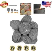 Natural 3-5" Tumbled Lava Rock Pebbles - 10 lbs for Fire Pits & Landscapes