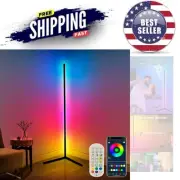 Corner Floor Lamp 65” Color Changing LED Music Sync Dimmable App Remote