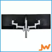 Atdec Dual Monitor Desk Mount Silver