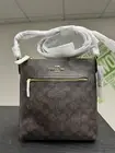 NWT. Coach Mini Rowan File Bag in signature canvas CW325 IMAA8
