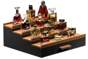 Cologne Organizer for Men,4 Tier of Elevated Cologne Display Stand with Drawer S