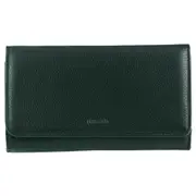 Pierre Cardin Italian Leather Ladies Snap Lock Closure Wallet - Emerald