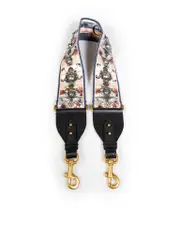 Floral Embroidered Studded Bag Strap