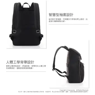 Samsonite新秀麗 筆電後背包/電腦包15.6吋 Mobile Solution ECO 女用輕量防潑水(黑色)