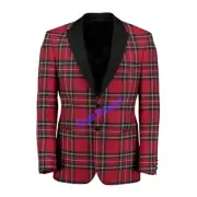 Men's Royal Stewart Tuxedo Kilt Jacket Scottish Wedding Tuxedo Jacket