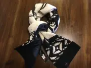 RLX Ralph Lauren Polo Blue Nordic Alpaca Long Winter Ski Snowboard Scarf