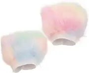 [OATIPHO] 1 Pair Arm Warmer Fur for Couples Fake Wrist Warmers Winter Wrist Cuff