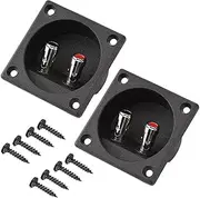 2 Way Speaker Box Terminal Binding Post Spring Cup Square Connector, 2PCS