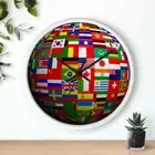 World Flag Wall clock choice color