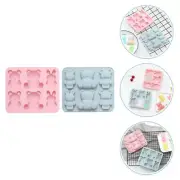 2Pcs Mousse Making Tools Supply Cartoon Bear Cake Chocolate Baking Tray