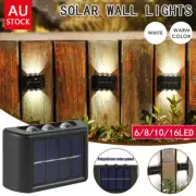 6/10/16LEDs Solar Powered Light Outdoor Garden Security Wall Fence Gutter Lights