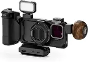 TILTA Khronos Phone Cage Ultimate Kit for iPhone 16 Pro, Aluminum Alloy Mobile Video Rig, Smartphone Case Stabilizer for Video Recording/YouTube/Vlog/Videography - Black TK-IP16-PB-B