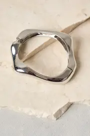 Sculptural Silver Bangle