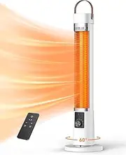 Patio Heater, Portable, 60-Degree Oscillation, 9 Heat Setting, 9-Hour Timer