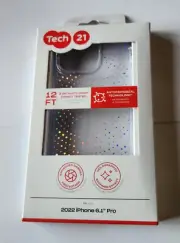 BRAND NEW Tech21 EVO SPARKLE Case for Apple iPhone 14 Pro 6.1" - RADIANT