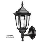 6-Panel Clear Glass Design Outdoor Wall Lantern Sconce