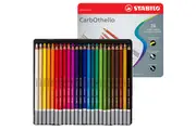 STABILO CarbOthello Chalk Pastel Coloured Pencils Tin Set 24 Aquarellable