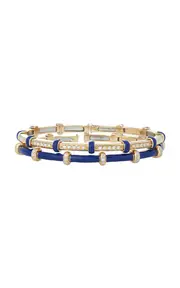 [Sidney Garber] Enamel Carly 18K Yellow Gold, Enamel And Diamond Bracelet