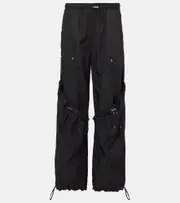 [The Attico] The Attico Technical wide-leg pants AU 14 black