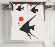 3D Red Bubble Fish 3516NA Bed Pillowcases Quilt Cover Duvet Boris Draschoff Fay
