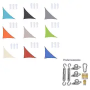 3x3x4.3m/4x4x5.7m/5x5x7.1m Waterproof Sun Shade Sail Triangle For Garden Patio Outdoor Awings Canopy Pool Awning Camping Accessory Fixing Kit