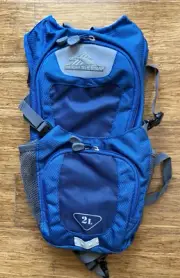 NWT High Sierra Quickshot 70 2L Hydration Pack Hiking Cycling Blue w/Gray Straps