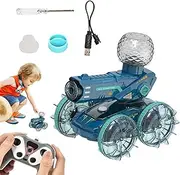 Remote Control Car | Land & Water RC Racing Toy - Speed Adjustable Remote Control Car with LED & Water Squirter for Beach Rock Crawling Drifting Backyard Bashing Pool Racing Competition