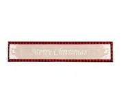 C364 Christmas White Elk Table Runner Red and Black Grid Table Mat Nordic Indoor Table Decoration for Holiday Parties